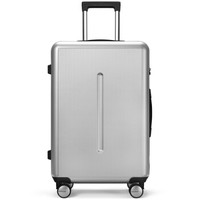 SEPTWOLVES 行李箱男女旅行箱20/24英寸密码箱子登机箱万向轮轻便拉链箱包 银灰色 QPL810129-L24