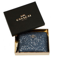 COACH 蔻驰 女士蓝色星辰款礼盒装皮质短款钱包钱夹 F38693 SV/MQ