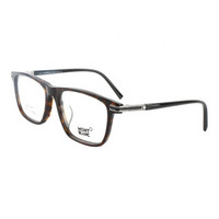Montblanc 万宝龙 中性款玳瑁色镜框黑色镜腿板材全框光学眼镜架眼镜框 MB710 F 052 56MM