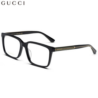 GUCCI 古驰 eyewear 男款光学镜架 板材光学镜架 GG0385OA-001 黑色镜框 55mm