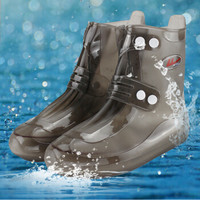 回力 男女成人款雨天户外防水防滑加厚雨鞋套 HXL218 咖啡色 2XL
