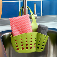 欧润哲 沥水篮 厨房水槽收纳挂篮清洁用品沥水架厨具置物收纳挂架 单只随机色