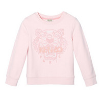 KENZO KIDS 高田贤三 奢侈品童装 女童粉色混纺虎头刺绣长袖卫衣 KM15238 32 3A/3岁/98cm