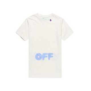 OFF WHITE 男士白色logo印花图案棉质短袖T恤 OMAA027E181850060231 S