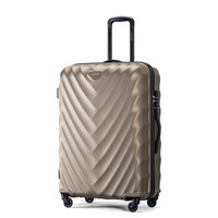 KAMILIANT 万向轮拉杆箱箱子密码箱个性防刮擦纹路行李箱女旅行箱男25英寸托运箱 GD8*23002 银色