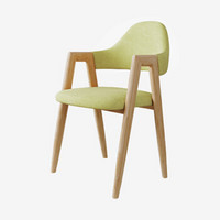 乐高赫曼 铁艺北欧风椅子现代简约书桌椅创意网红电脑凳子靠背家用北欧成人餐椅 LG-A01浅色绿布