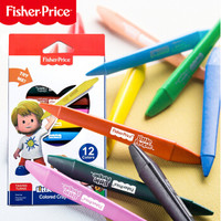 费雪fisher-price  儿童可水洗蜡笔 玩具画笔美术油画棒 绘画套装工具盒文具 双头蜡笔12色 FPC026