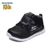 斯凯奇Skechers男童鞋 舒适小童鞋 魔术贴柔软跑步运动鞋95057N 黑色/BLK 07C/22.5码