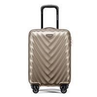 KAMILIANT 万向轮拉杆箱箱子密码箱个性防刮擦纹路行李箱女旅行箱男20英寸登机箱 GD8*23001 银色