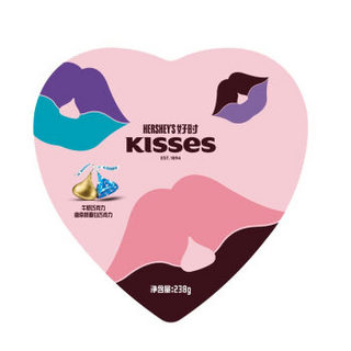 好时之吻 Kisses 曲奇奶香+牛奶巧克力 心型情意铁盒 表白礼物 238g *2件