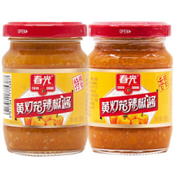 海南特产 春光 黄灯笼辣椒酱 香辣+特辣组合装300g(150g*2) *18件