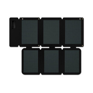 汉能（Hanergy） 25W太阳能充电宝折叠便携 太阳能充电宝充电器移动电源手机苹果平板户外通用 黑色