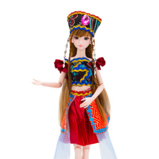 夜萝莉仙子diy仿真洋娃娃精灵梦卡通套装礼盒改装换装玩具黑香菱29cm