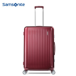 Samsonite 新秀丽 新秀丽铝框拉杆箱 万向轮行李箱男女旅行箱密码箱 Samsonite 登机箱TR8*10001 酒红色 20英寸