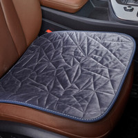 五福金牛 暖暖和域系列保暖防滑居家生活办公汽车座垫毛垫车垫车家两用 保暖防滑小方垫前排单垫 时尚灰