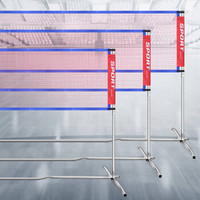 威仕顿 WEISHIDUN 羽毛球网架便携式 可折叠不锈钢柱拦网 可调节高度移动便携羽毛球架子（含网）5.1米