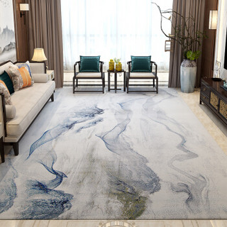 港龍 新中式轻奢客厅地毯简约现代北欧沙发茶几卧室床边毯满铺 ys33 160*230cm