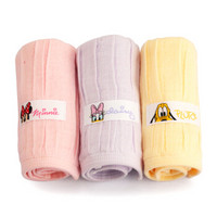 迪士尼（Disney）毛巾家纺 MickeyMouse米奇系列6重纱布方巾3条装 A类纯棉 粉/紫/黄