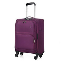 mixi 米熙 行李箱女耐磨抗摔布箱旅行箱拉杆箱万向轮大容量扩展层超轻一体成型 24英寸紫色M9031
