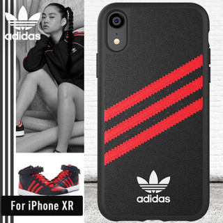 adidas 手机壳保护套 Samba系列 FW18特别款 iPhone XR 时尚防摔  经典三叶草黑红