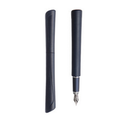 n9道一系列 EF笔尖弯尖书法钢笔铱金笔办公墨水笔签字笔 深蓝色 新中国风原创设计