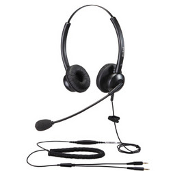BeeBund 比德邦 ES316D头戴式呼叫中心话务耳机/客服办公降噪耳麦/QD式双耳3.5mm双插(适用双孔电脑)