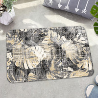 墨斗鱼 入户地垫浴室吸水卫生间防滑除尘垫家用50*80cm咖色简约蹭灰脚垫手洗机洗楼梯玄关垫子9868