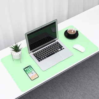 BUBM 鼠标垫超大号办公室桌垫笔记本电脑垫键盘垫办公写字台桌垫家用垫子防水支持大货定制 抹茶绿+天蓝中号
