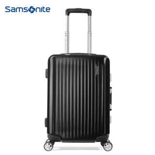 Samsonite 新秀丽 新秀丽铝框拉杆箱 万向轮行李箱男女旅行箱密码箱 Samsonite登机箱 TR8*09001 黑色 20英寸
