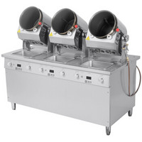 圣托（Shentop）全自动炒菜机器人 自动炒饭机 商用做饭机 电磁烹饪锅 三台连体炒菜机 STD-CG3