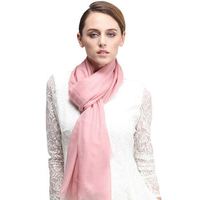 GLO-STORY秋冬女士羊毛围巾时尚保暖披肩新品WWJ834106 浅粉色