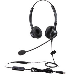 BeeBund 比德邦 ES316D头戴式呼叫中心话务耳机/客服办公降噪耳麦/QD式双耳USB接口(适用笔记本/台式机)