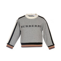 BURBERRY 博柏利 奢侈品童装男童棉质条纹字母logo长袖卫衣 80017241