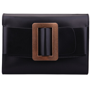 BOYY 女士黑色牛皮手拿包 BUCKLE TRAVEL CASE BLACK