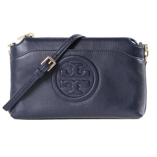 TORY BURCH 汤丽柏琦 奢侈品 TB女包 深蓝色牛皮单肩斜挎包 44592 405 深蓝色