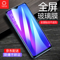 泰维斯(TGVI'S) oppo R17钢化膜全屏覆盖手机膜高清防爆防摔防指纹玻璃前膜 R17 冰语 黑