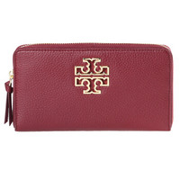 TORY BURCH 汤丽柏琦 奢侈品 TB女包 石榴红牛皮长款钱包卡包 39059 609 石榴红