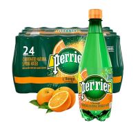 小编精选：perrier 巴黎水 天然气泡矿泉水（橘子味）塑料瓶装 500ml*24瓶