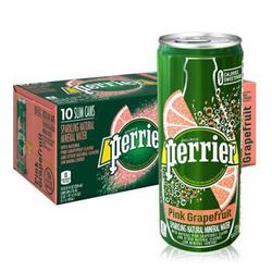 Perrier 巴黎水 气泡矿泉水 西柚味 250ML*30罐 *2件