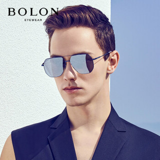 暴龙BOLON太阳镜新款男款经典时尚偏光眼镜多边形墨镜BL8059 D70