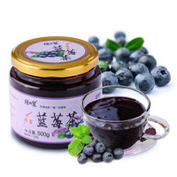 琼皇蜂蜜蓝莓茶 韩式风味冲饮果汁水果茶饮料 500g/瓶 *9件