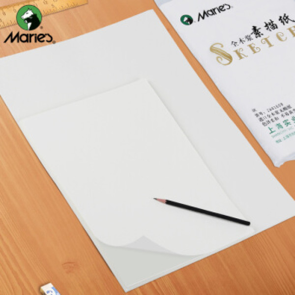 商品马利(maries)8k素描纸加厚40张 铅画纸速写纸 美术写生纸