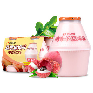 宾格瑞（BINGGRAE）荔枝蜜桃味牛奶饮料 238ml*4 韩国进口