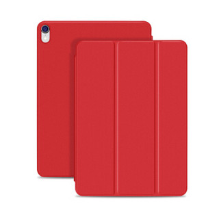 酷乐锋 新iPad Pro 11英寸保护套 2018款iPadPro11保护壳 三折支架皮套/磁力吸附平板套 休眠唤醒-红色
