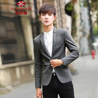 俞兆林（YUZHAOLIN）西服 男士时尚商务休闲单西装外套224-606灰色M