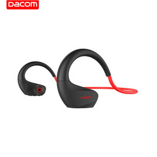 Dacom Athlete+ 运动蓝牙耳机跑步IPX6防水CSR手机HiFi音乐双耳无线入耳头戴式 适用于苹果华为小米等 黑红