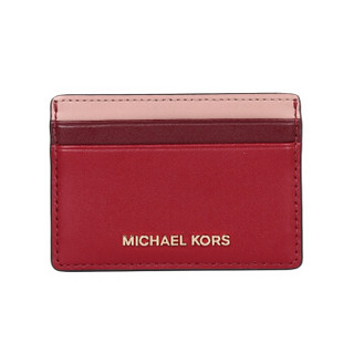 MICHAEL KORS 迈克·科尔斯 MONEY PIECES系列 MK女包 女士皮革卡包卡夹 32F8GF6D8T  MAROON MULTI酱紫色