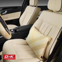 D-K 汽车抱枕被 莫代尔多功能两用靠垫被 汽车空调被办公室午休被 折叠抱枕靠枕 格子米色
