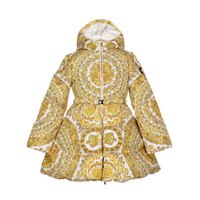 YOUNG VERSACE 范思哲 奢侈品童装 女童白配黄色聚酯纤维印花羽绒服 YVFGB146 YNYD1H Y4429 8A/8岁/130cm