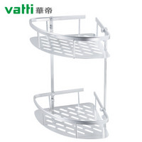 华帝（VATTI）豪华浴室挂件转角置物篮 卫生间太空铝双层三角网篮 071101